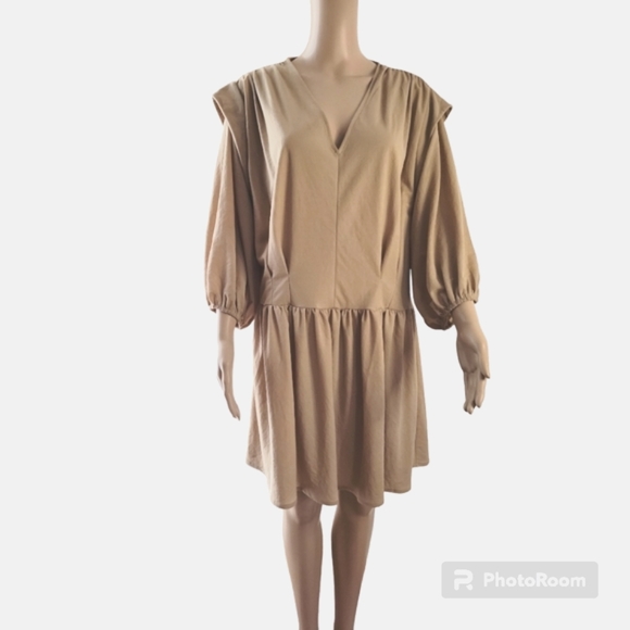 MANGO Boho Dress, S, Tan,Beige NWT - Picture 2 of 15